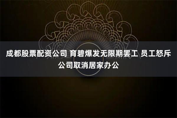 成都股票配资公司 育碧爆发无限期罢工 员工怒斥公司取消居家办公